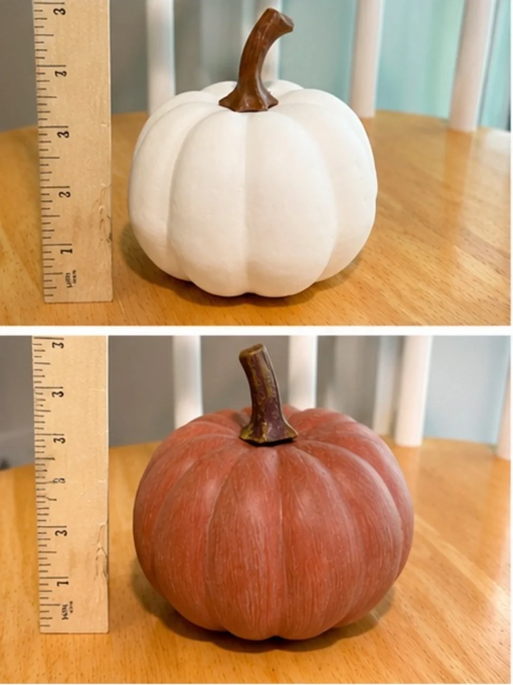 Set of 5 Faux Pumpkins Fall Harvest Decor Muted Neutral Autumn Colors